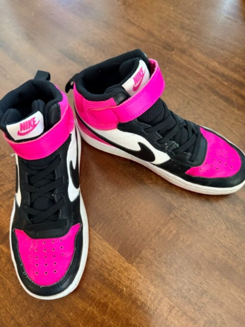 Nike Mid-Court Pink and Black Hi-Top Tennis Shoes